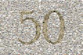 50 anniversary numbers celebration text simple years marriage family