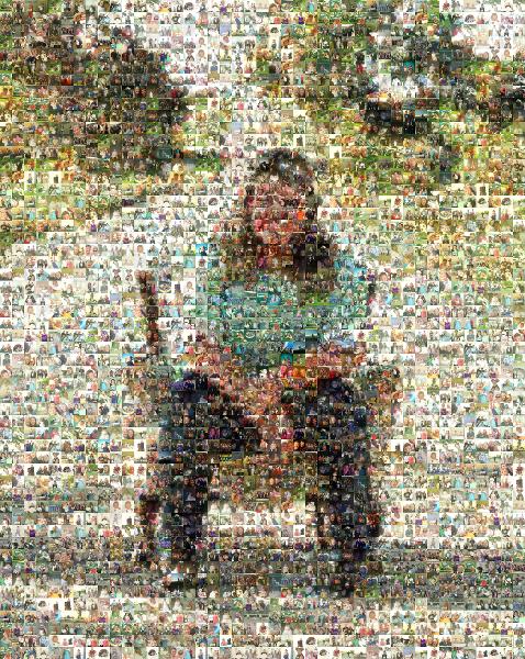 Woman in a Chair photo mosaic