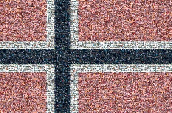 Flag of Norway photo mosaic