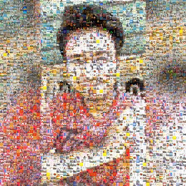 Abstract Selfie photo mosaic