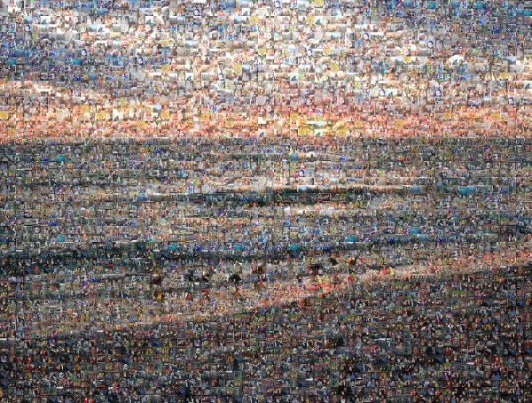 Beach Sunset photo mosaic