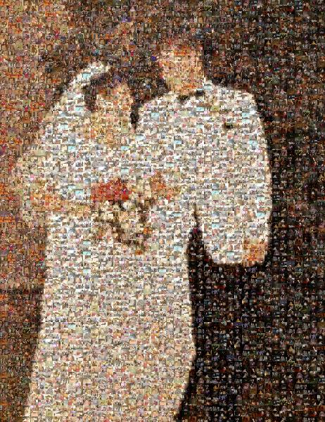 A Milestone Anniversary photo mosaic