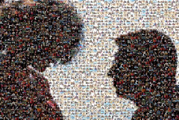 Couple Silhouette  photo mosaic