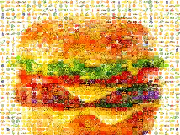 Cheeseburger photo mosaic