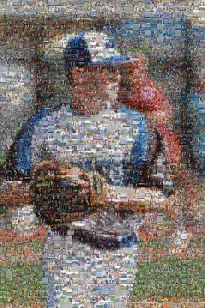 Young Baseball Player photo mosaic