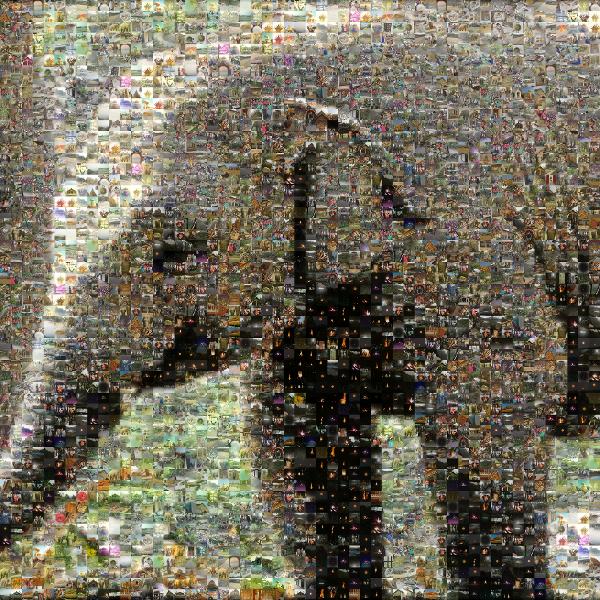 Baby Elephant in Thailand photo mosaic