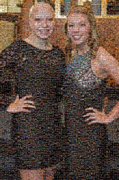 Two friends photo mosaic
