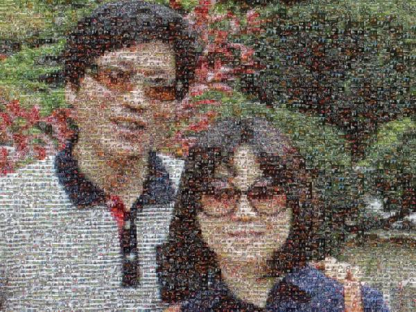 A Couple at the Park photo mosaic