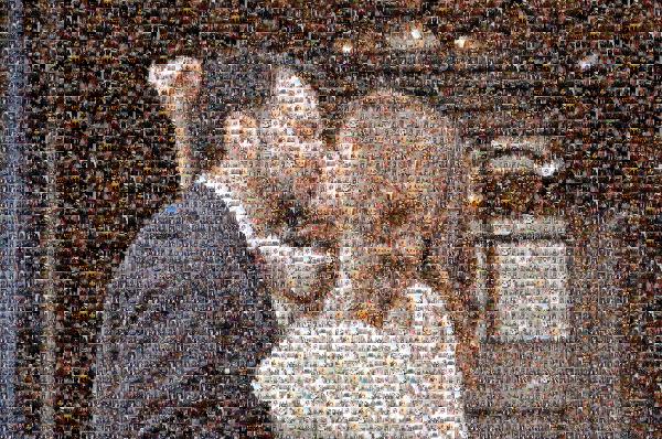 Kissing Newlyweds photo mosaic