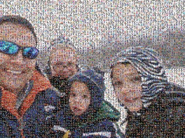 Family Ski Trip  photo mosaic