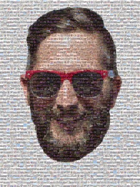 Cut-out Portrait photo mosaic