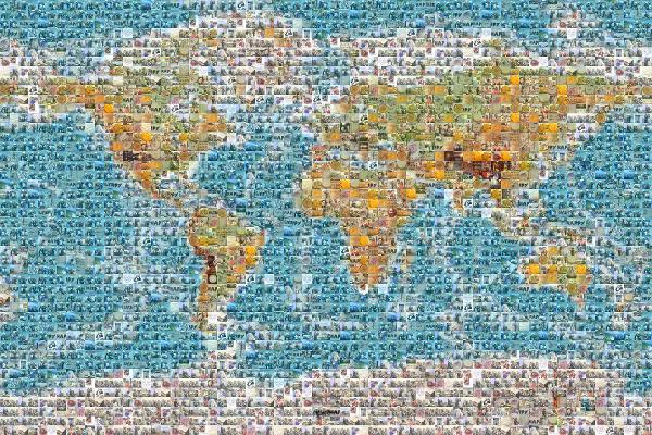 A Map of the World photo mosaic