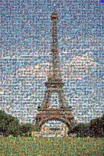 Eiffel Tower photo mosaic
