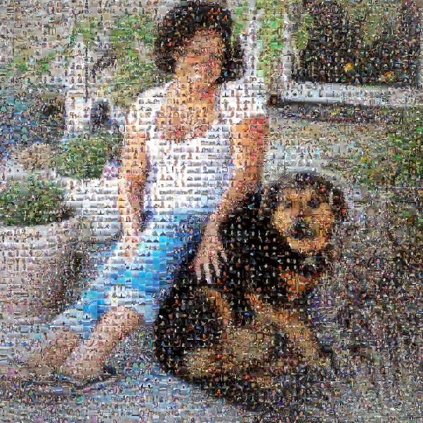A Woman and Her Dog photo mosaic
