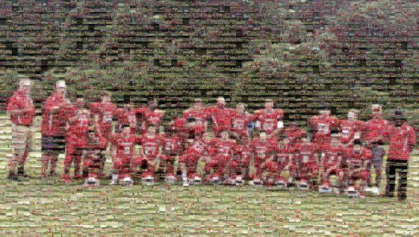 American football photo mosaic