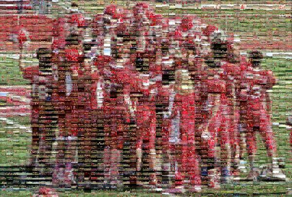 American football photo mosaic