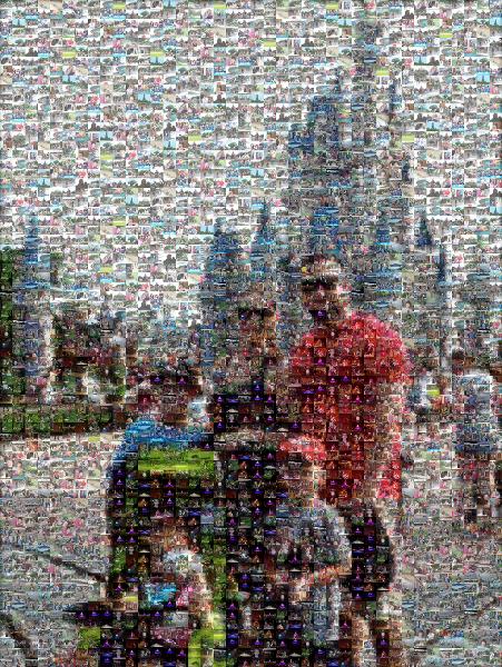 Family at Disney photo mosaic