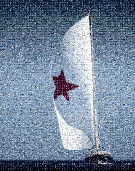 A Sailing Race photo mosaic