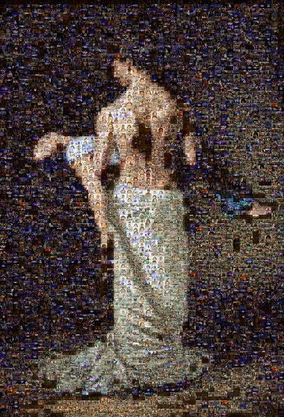 A Devotional Statue photo mosaic