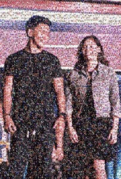 Candid Couple Walking photo mosaic