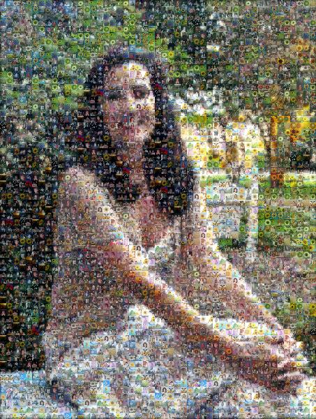 Park Bench Portrait photo mosaic