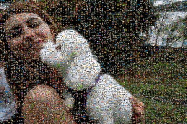 Woman and her Dog photo mosaic