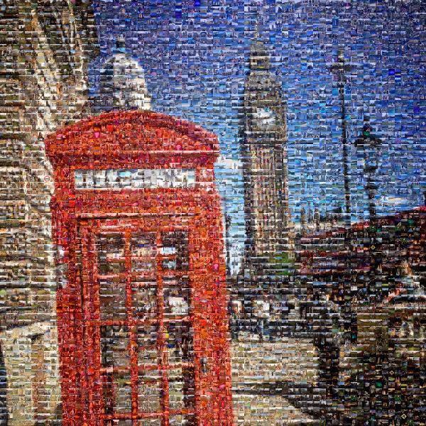 British Phone Booth photo mosaic