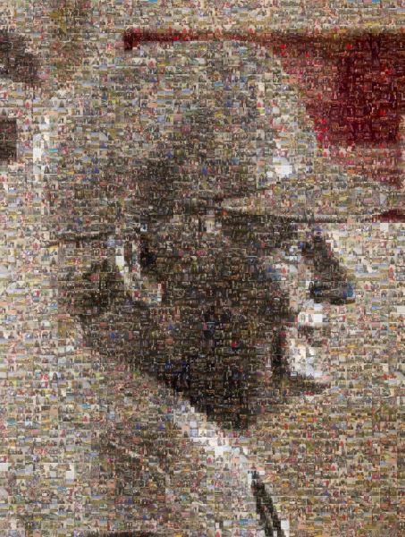 Sam Walton Bust photo mosaic