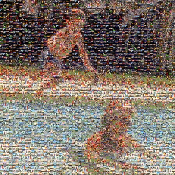 Jumping into the Pool photo mosaic