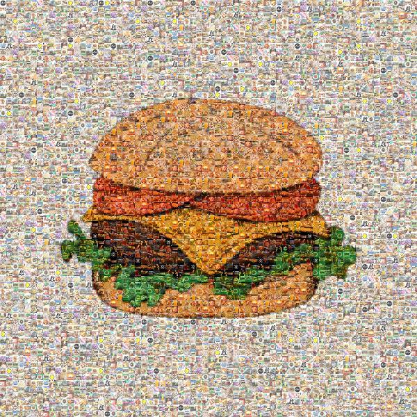 Cheeseburger photo mosaic
