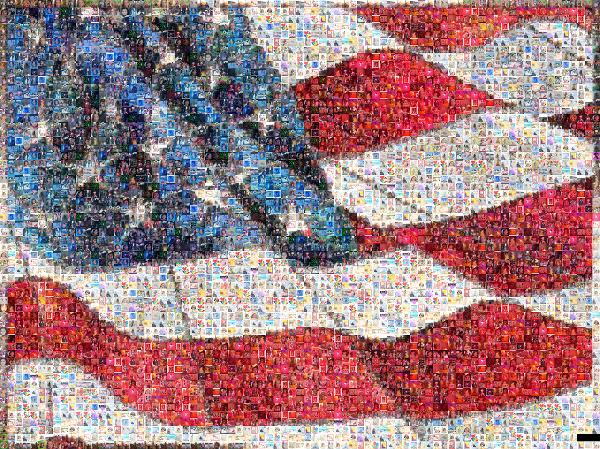 American Flag photo mosaic