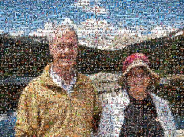 Couple by the Lake photo mosaic