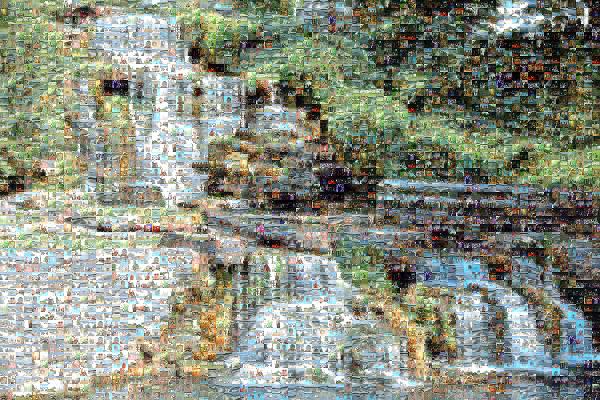 A Beautiful Waterfall photo mosaic