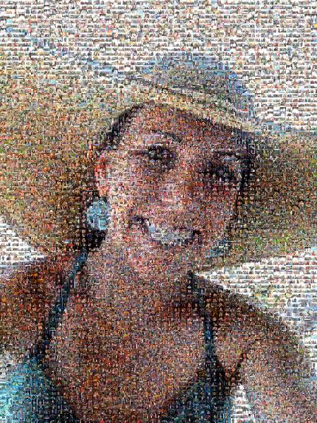 Sunhat Selfie photo mosaic