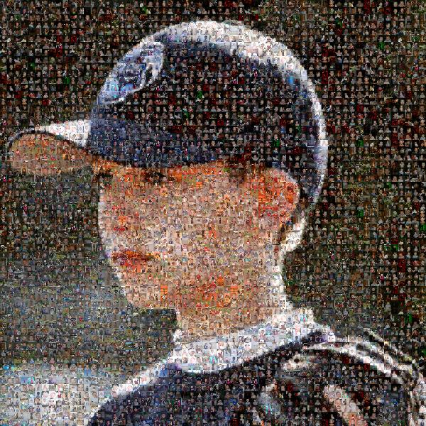 A Young Baseball Player photo mosaic