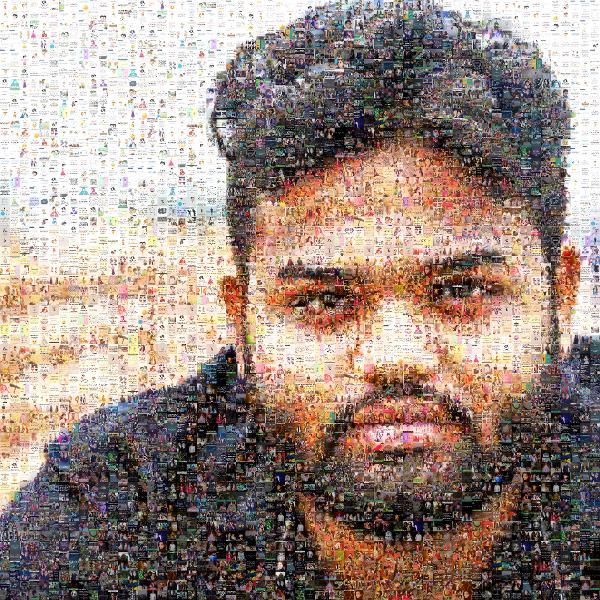 Portrait of a Young Man photo mosaic