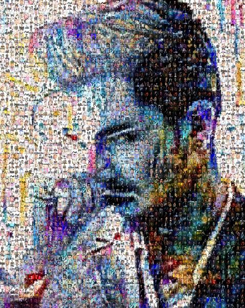 Abstract Portrait photo mosaic