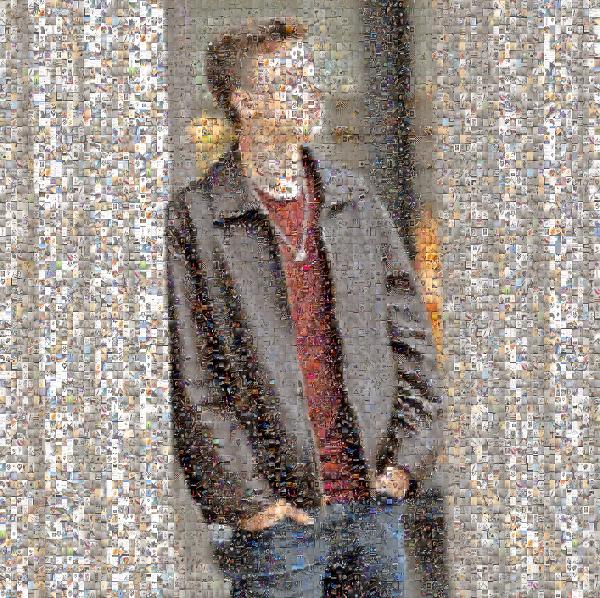 Pensive Young Man photo mosaic