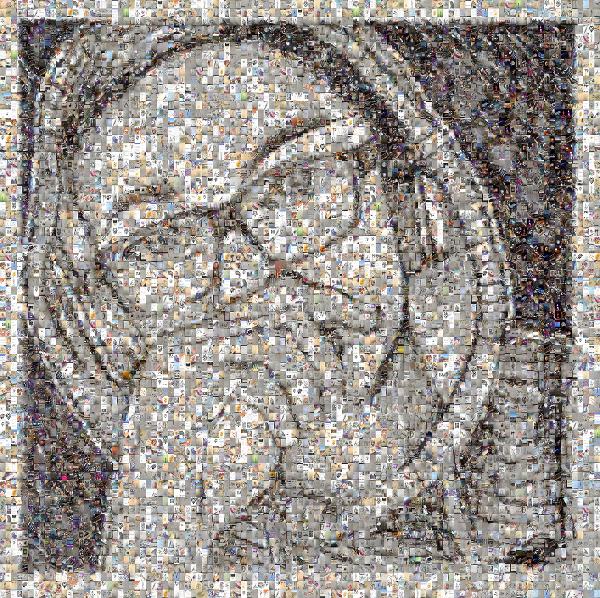 Illustrated Portrait photo mosaic