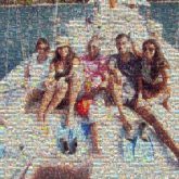 family vacations travel boats siblings parents groups friends people faces portraits distant distance sunglasses 