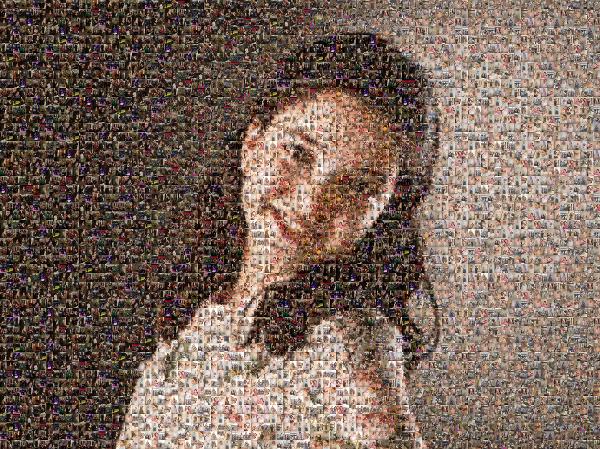 A Young Girl's Head Shot photo mosaic