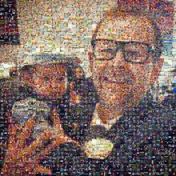 Grandfather and Baby photo mosaic