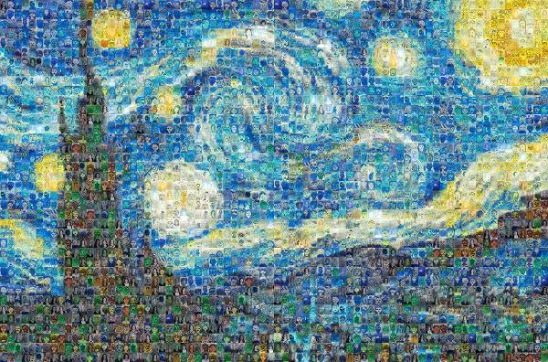 The Starry Night photo mosaic