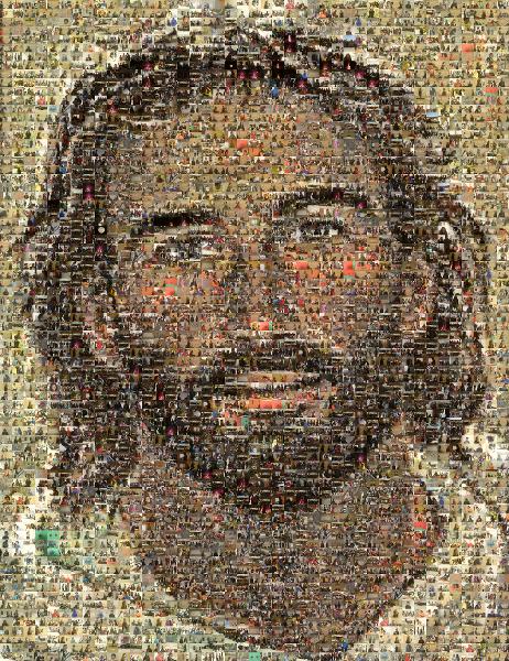 Face of Jesus photo mosaic