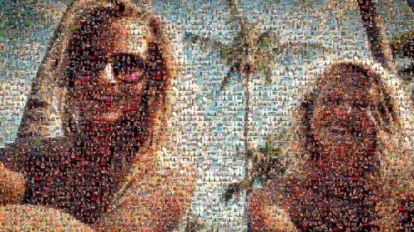 Friends at the Beach photo mosaic