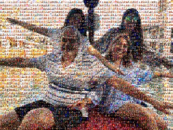 A Cheerful Group photo mosaic