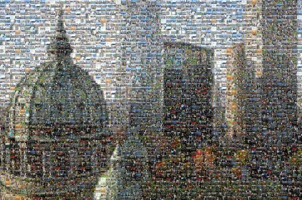 Cityscape photo mosaic