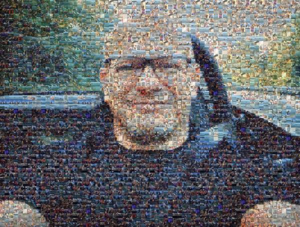 Selfie in Car photo mosaic
