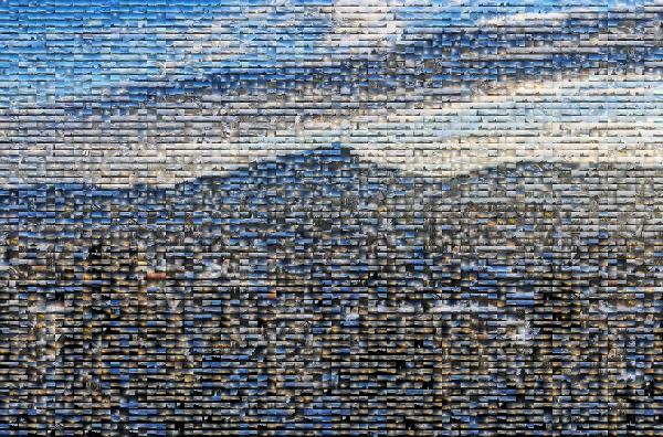 A Frosty Mountain photo mosaic