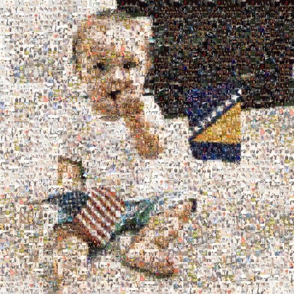 A Child Holding Flags photo mosaic